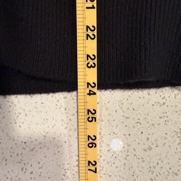 Madewell Wool Blend Black V Neck Sweater Coziest Yarn Soft Knit Women Small Fall - Picture 7 of 7